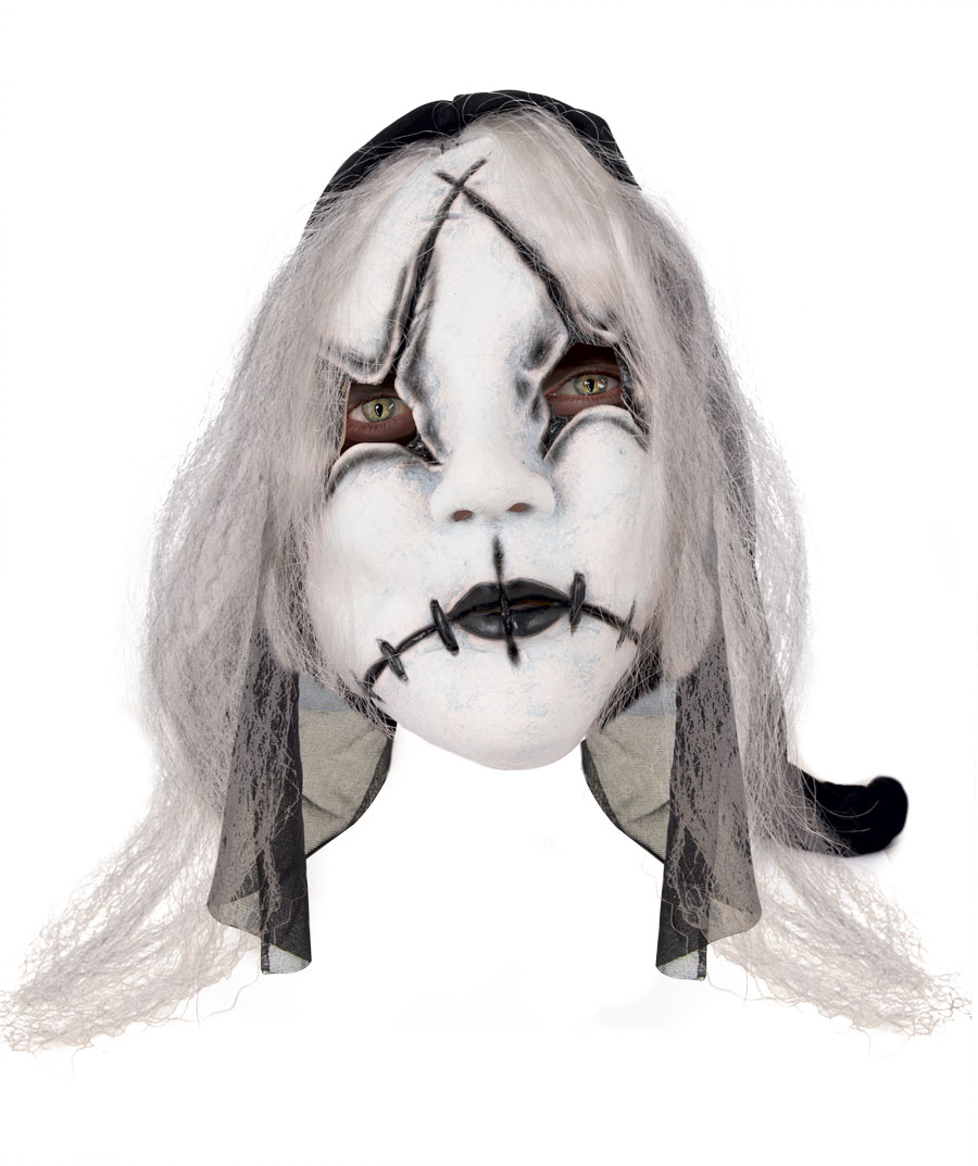 Halloween Latex Griezelmasker Bezeten Pop