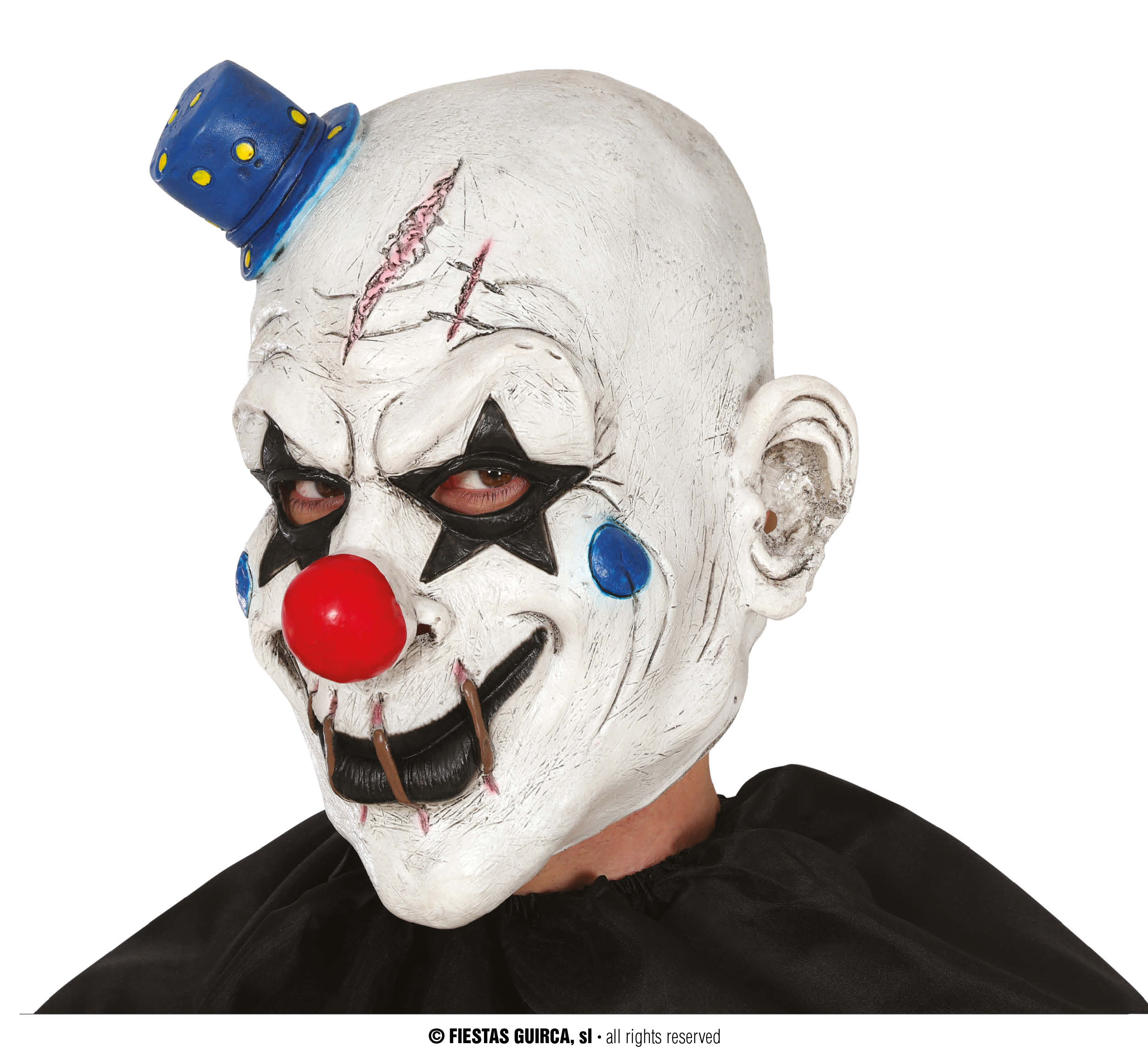 Halloween Latex Masker Clown met Minihoedje