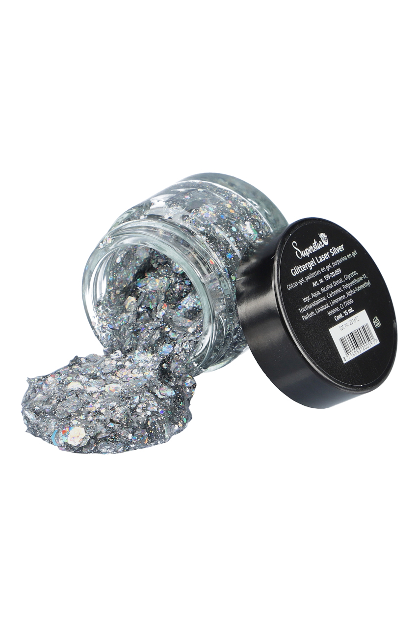 Glitter Gel Superstar Laser Zilver