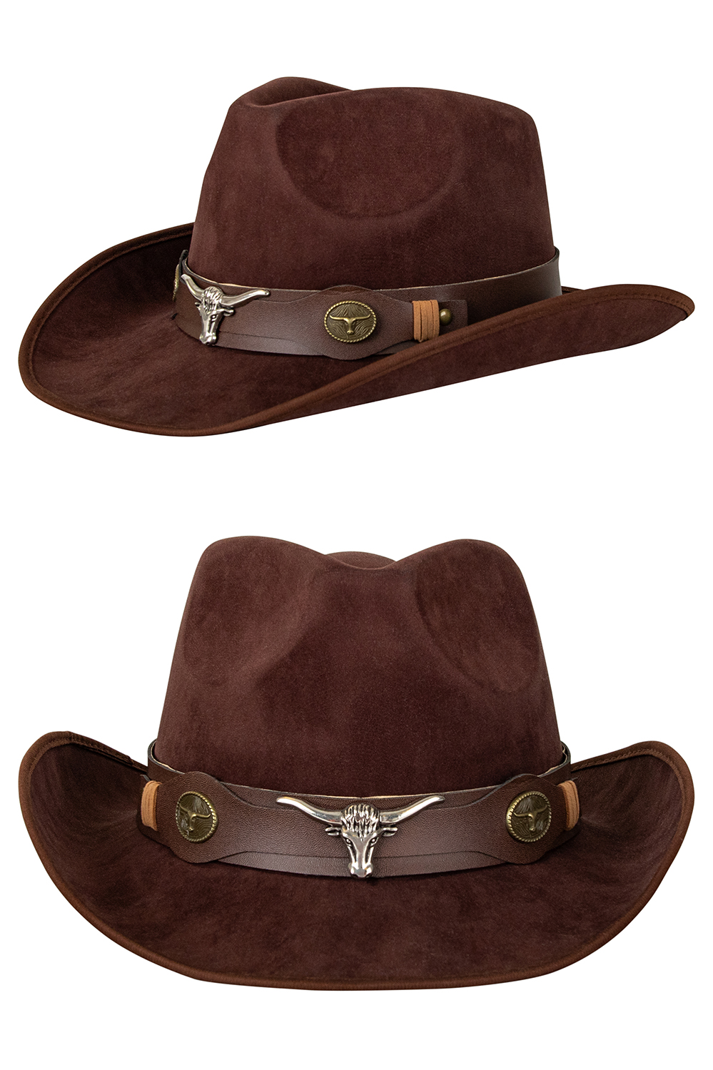 Cowboyhoed Bruin Leatherlook