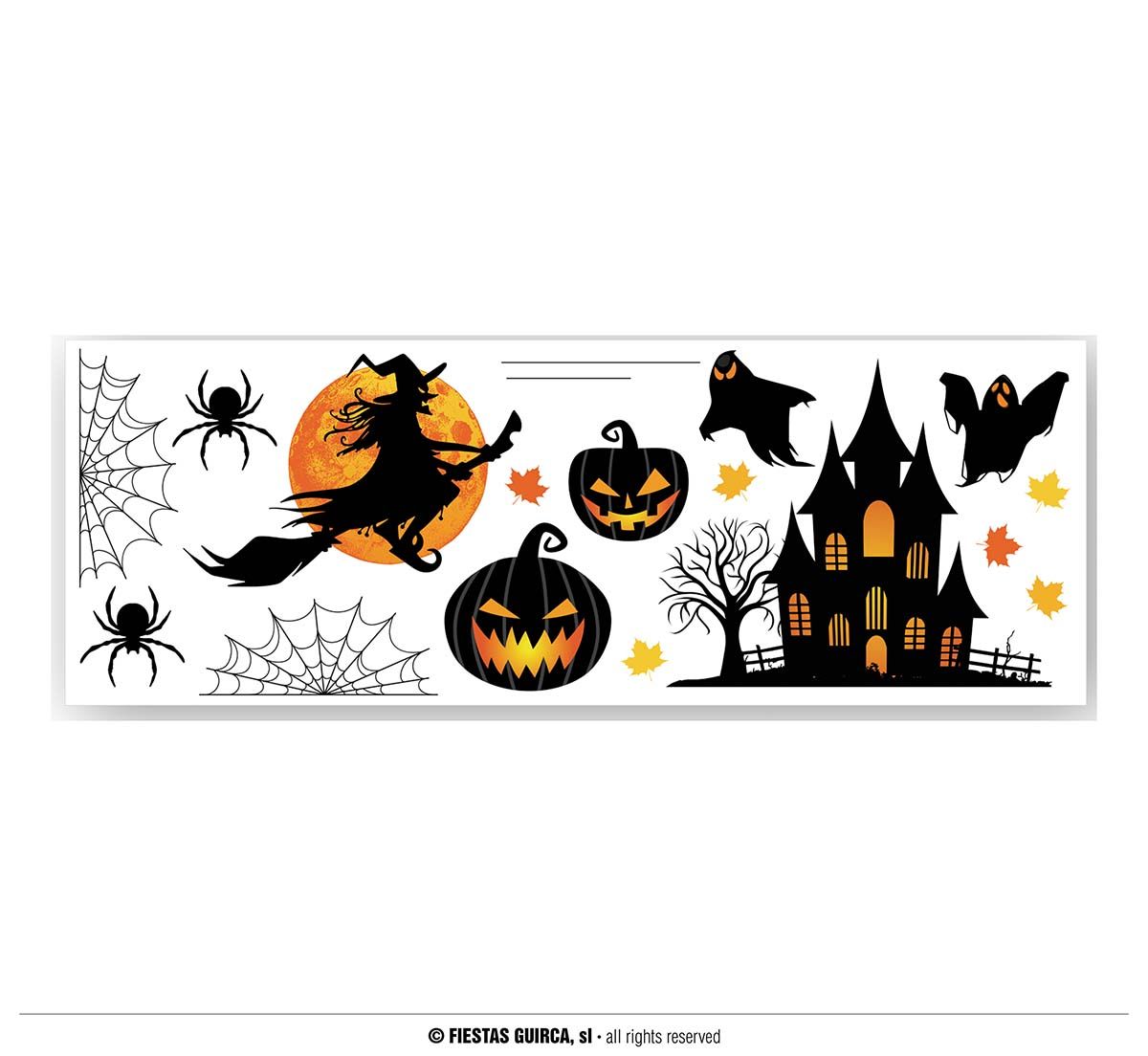 Halloween Zelfklevende Decostickers Spookhuis 70 x 80 cm        