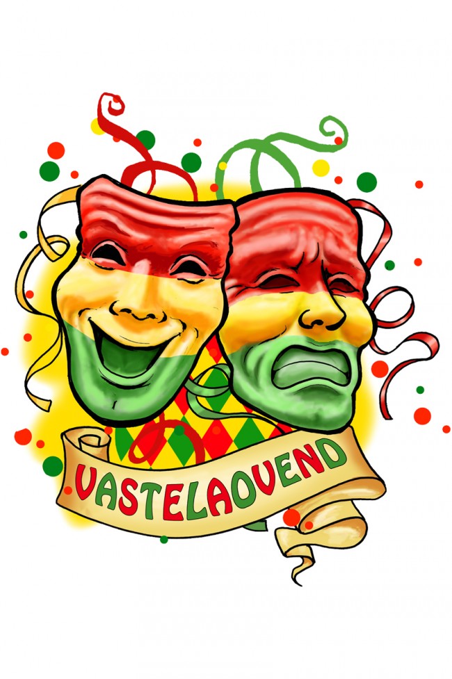 Raamsticker Carnaval Vastelaovend Lach en Traan