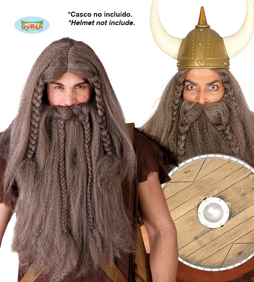 Viking Pruik met Baard