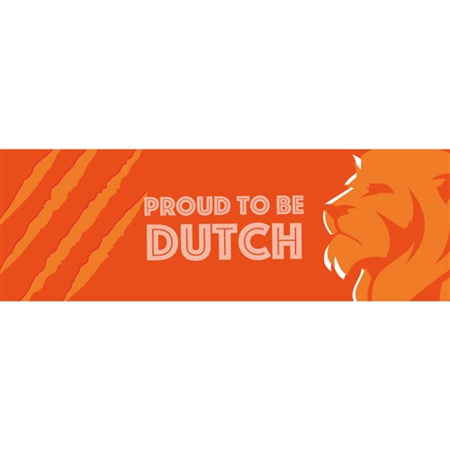 Straatbanner Oranje Leeuw Proud to be Dutch