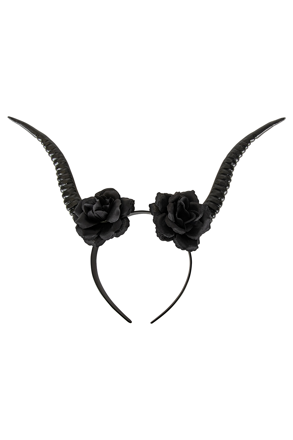 Halloween Bloemen Diadeem met Horens