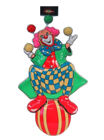 Wanddeco clown op bal