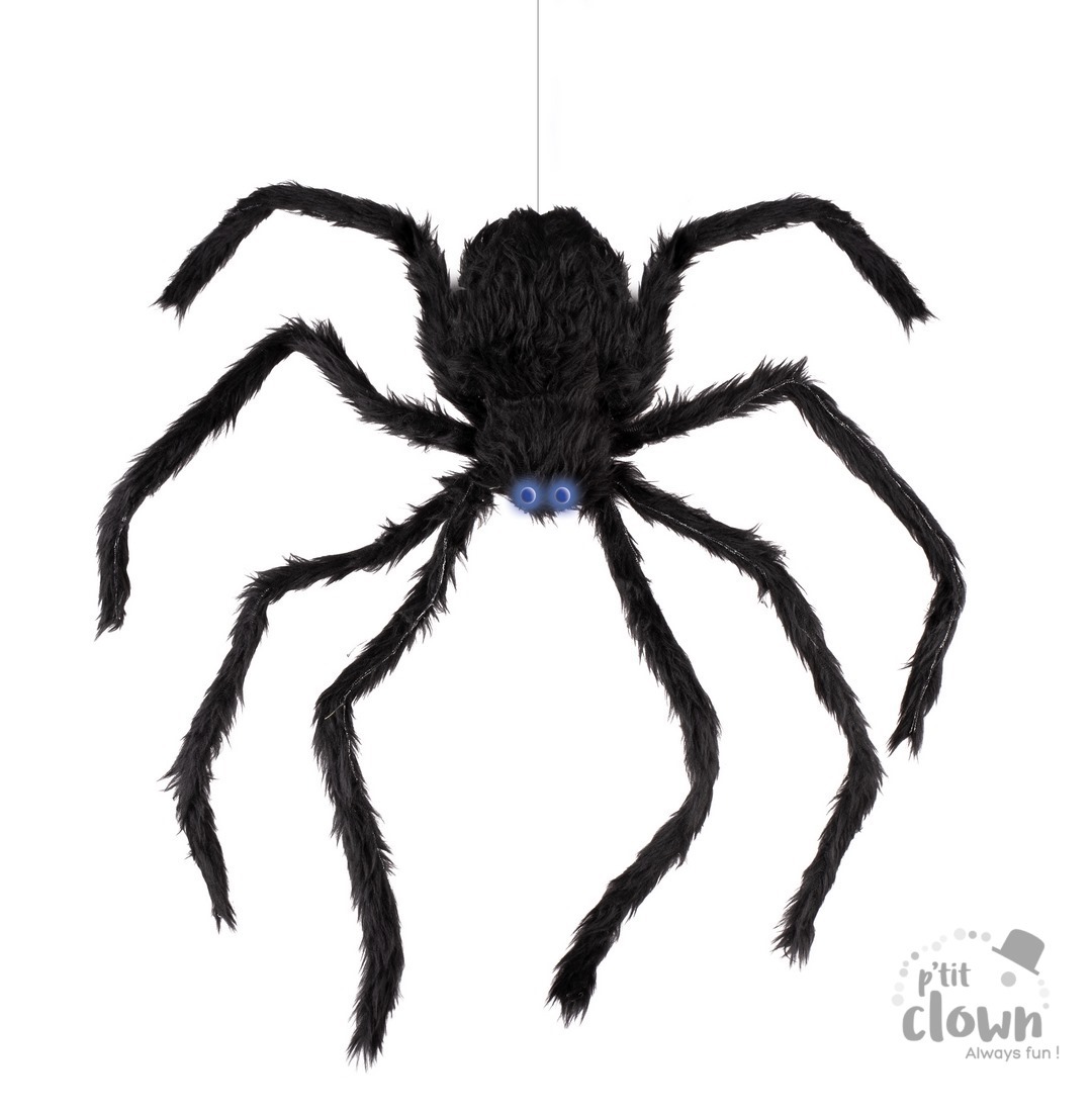 Halloween Bewegende Spin met Licht en Geluid 80 cm