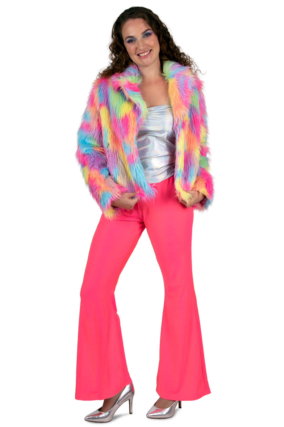 Flared Broek Neon Pink